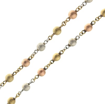 Large 18K Three Colour Gold & Diamond Heart Pendant Necklace